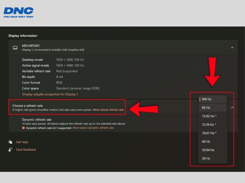 kiem tra tan so quet refresh rate 3