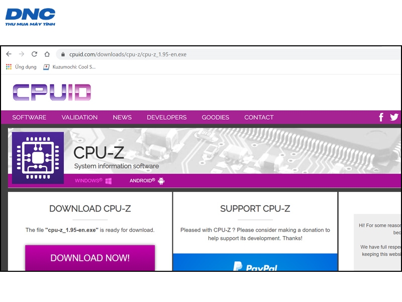 kiem tra thong so voi cpu z
