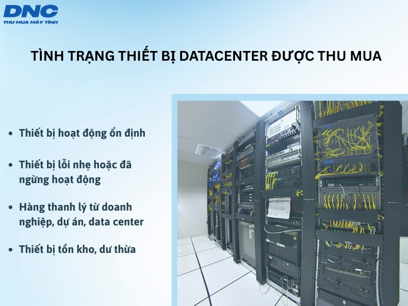 cac tinh trang thiet bi datacenter duoc thu mua